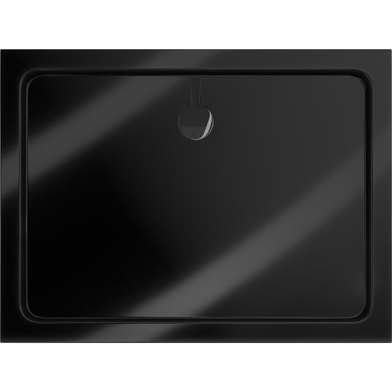 MEXEN/S - Flat sprchová vanička obdĺžniková slim 100 x 80, černá + čierny sifón 40708010B 4
