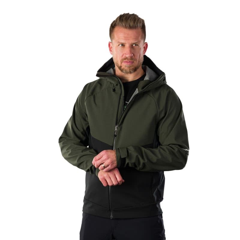 Pánska turistická bunda s kapucňou NORTHFINDER CLIFTON 550blackdarkgreen 2