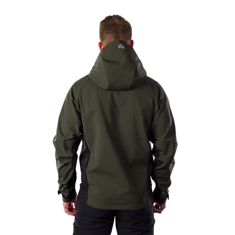 Pánska turistická bunda s kapucňou NORTHFINDER CLIFTON 550blackdarkgreen 5