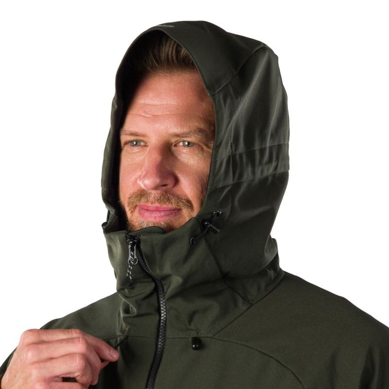 Pánska turistická bunda s kapucňou NORTHFINDER CLIFTON 550blackdarkgreen 6