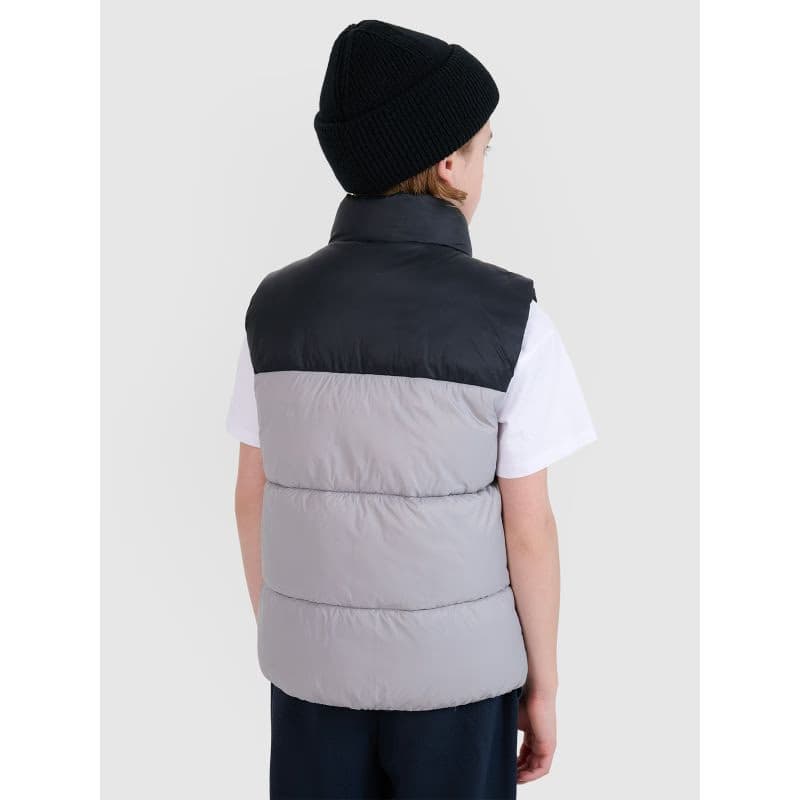 Chlapčenská vesta 4F JUNIOR VEST JACKET-JWSS25TVJAM208-25S-GREY 3