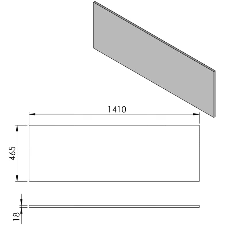 SAPHO - CIRASA doska DTDL 141,1x1,8x46,5cm, dub alabama CR141-2222 2