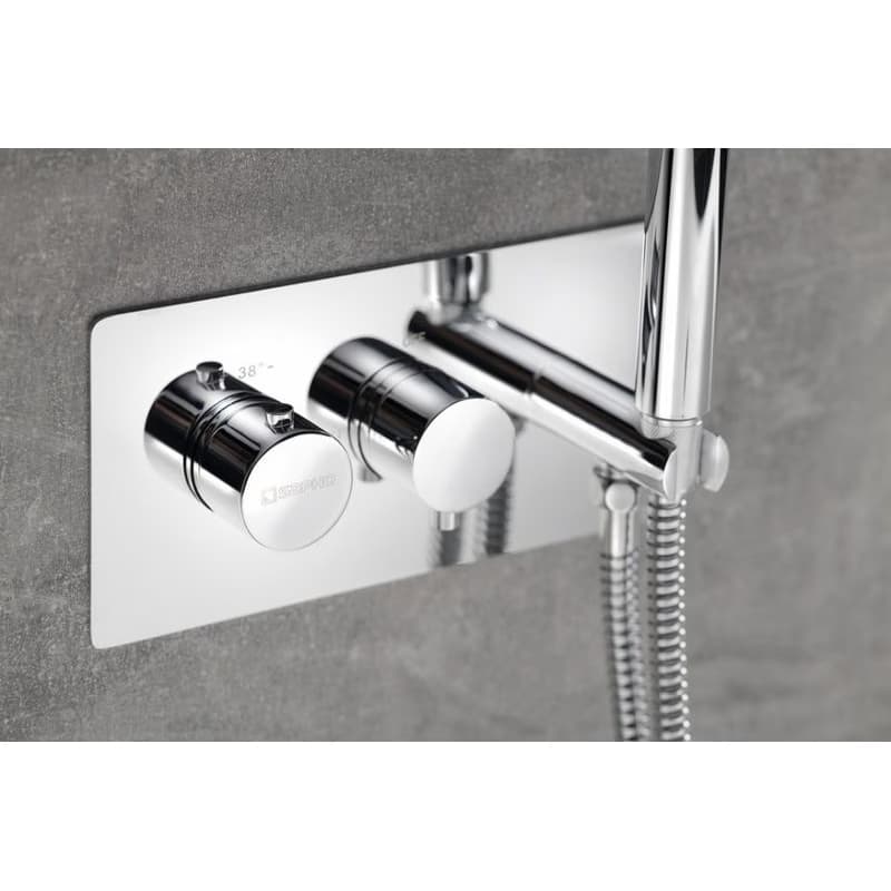 SAPHO - RHAPSODY podomietková sprchová termostatická batéria vrátane ručnej sprchy, 2/3 výstupy, chróm 5508 5