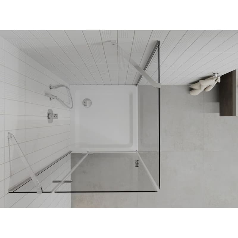 MEXEN/S - Roma sprchovací kút 100x100, kyvné, číre sklo, chróm + vanička 854-100-100-01-00-4010 6