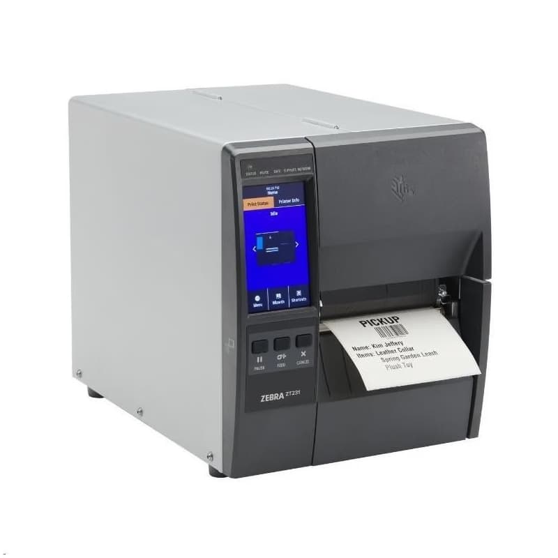 Zebra ZT231, 12 dots/mm (300 dpi), displej, EPL, ZPL, ZPLII, USB, USB Host, RS232, BT (BLE), Ethernet 3