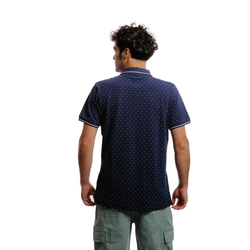 Pánske polo tričko s krátkym rukávom AUTHORITY PS- RICE printed navy 2