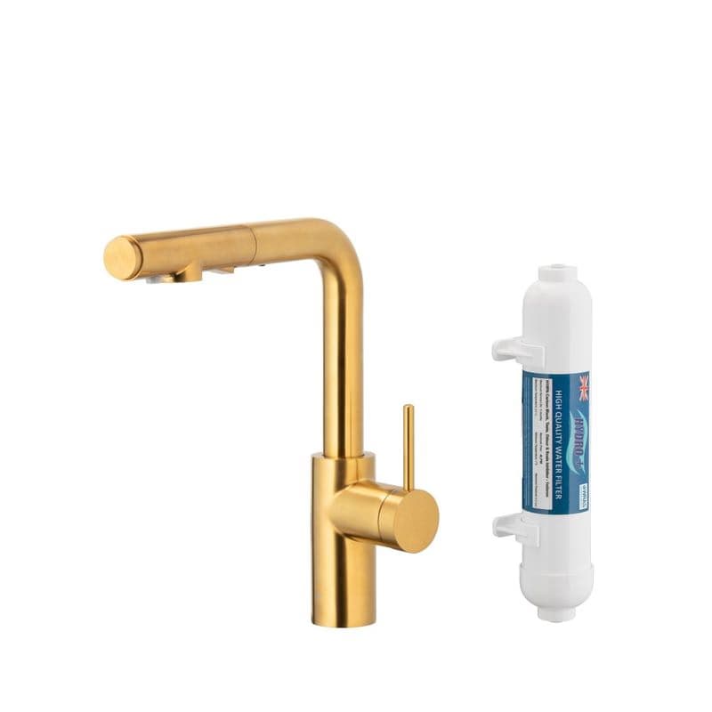 KFA KFA - Batéria drezová DUERO PURE BASIC výsuvná s filtráciou, kartáčované zlato 6623-112-31