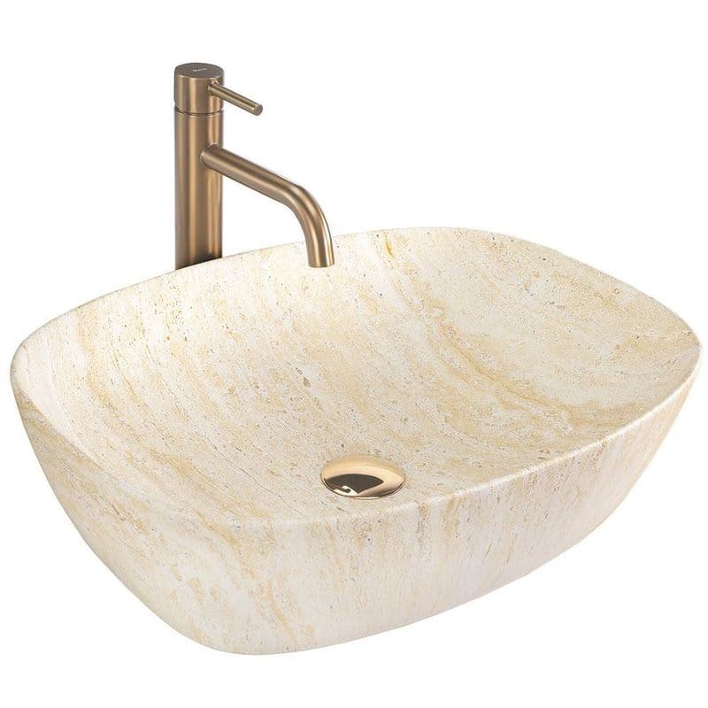 REA - Umývadlo na dosku Freja - Travertine Matt REA-U6689