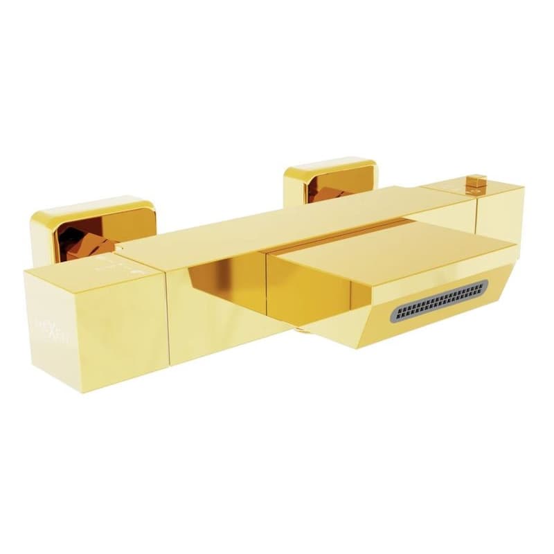 MEXEN - Termostatická vaňová batéria Cube, zlatá 77360-50