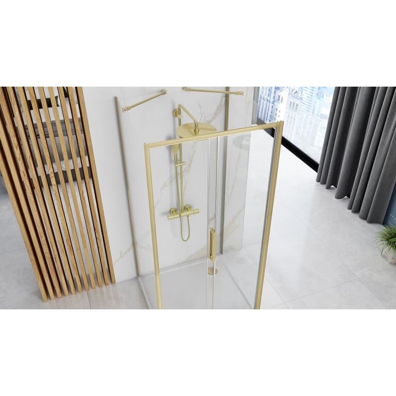 REA/S - Sprchový Rapid Slide Brush Gold Dvere: 100 x Sprchová zástena: 90 KPL-04708 3