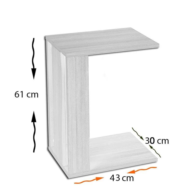 Príručný stolík / Odkladací stolík Pasific C - White, Black 2
