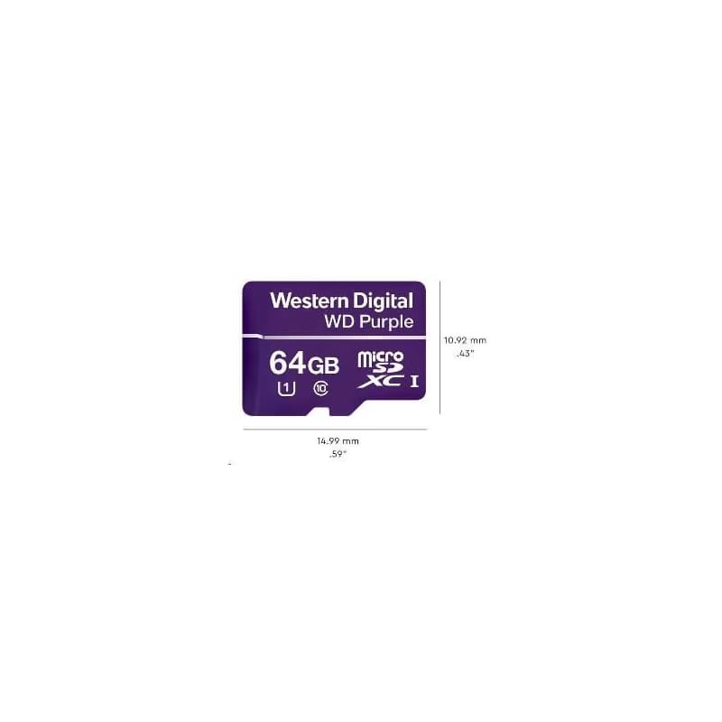 WD MicroSDXC karta 64GB Purple WDD064G1P0C Class 10, 16 TBW 2