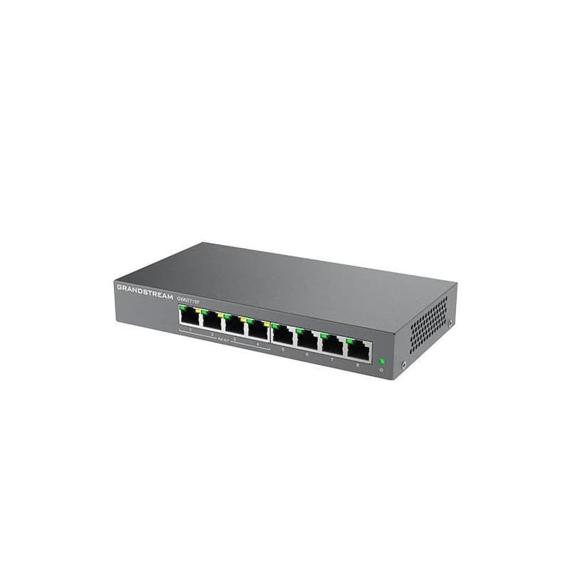 Grandstream GWN7711P Layer 2 Lite managed switch, 8 portov, 4x PoE/PoE+ 3