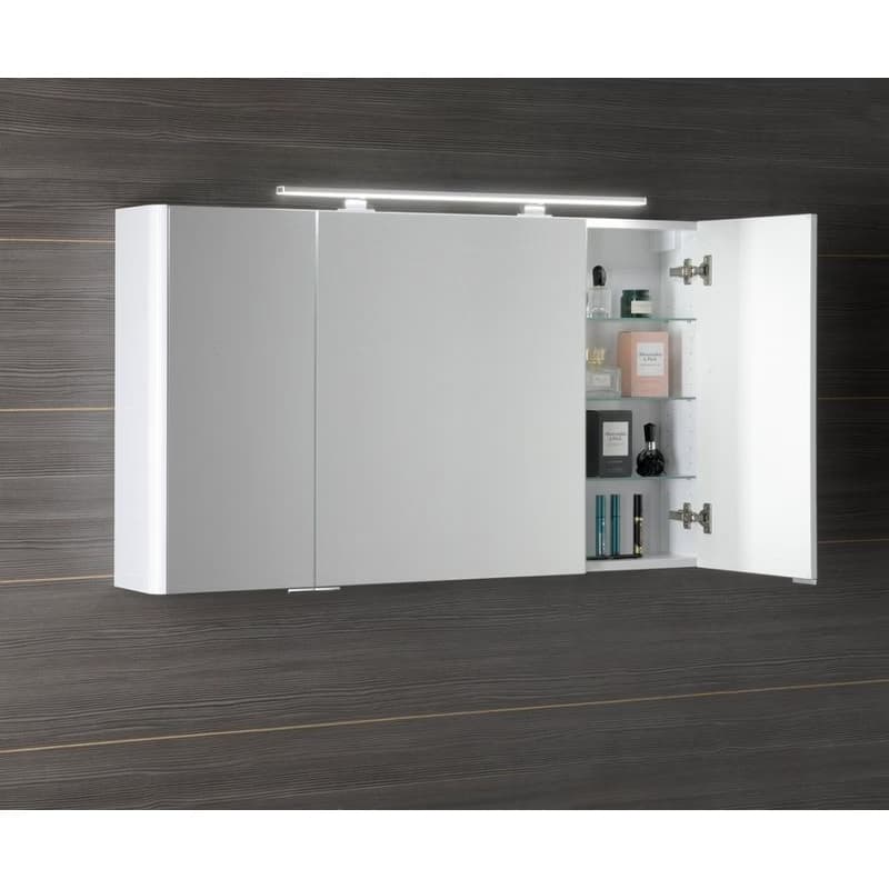 SAPHO - LUCIE galérka s LED osvetlením, 126x70x17cm, biela LU125-0030 3