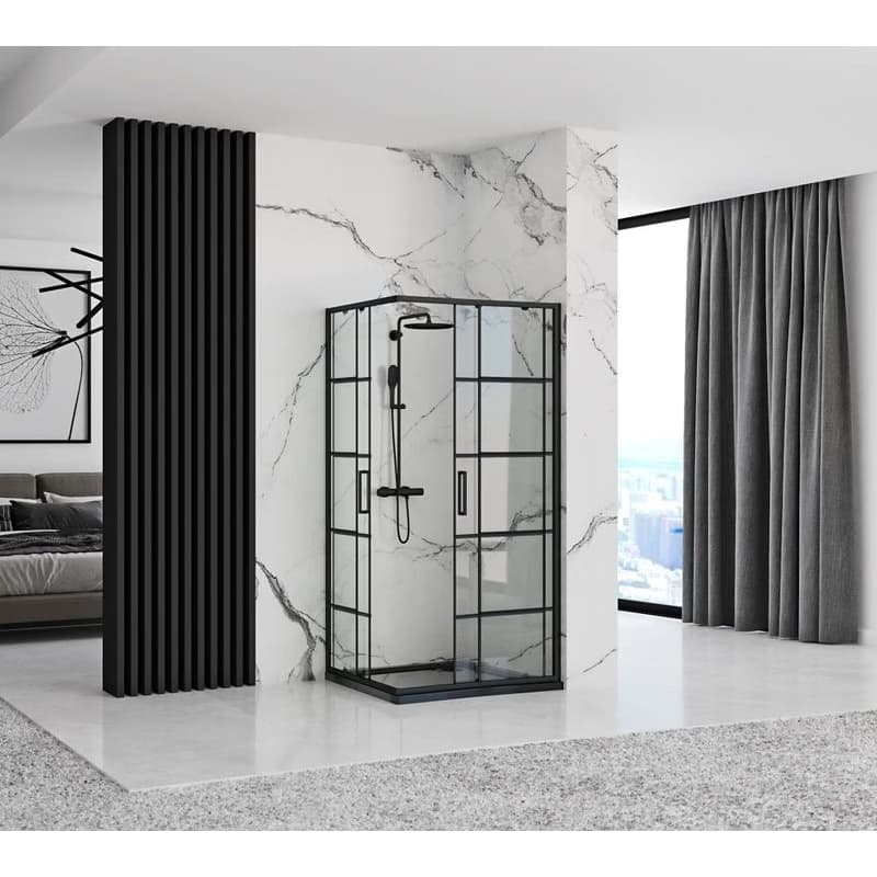 REA - Sprchovací kút Concept Black 80x100 REA-K6389 5
