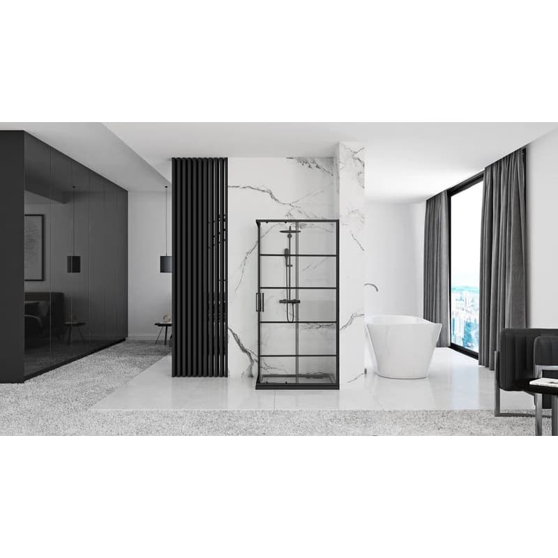 REA - Sprchovací kút Concept Black 80x100 REA-K6389 6