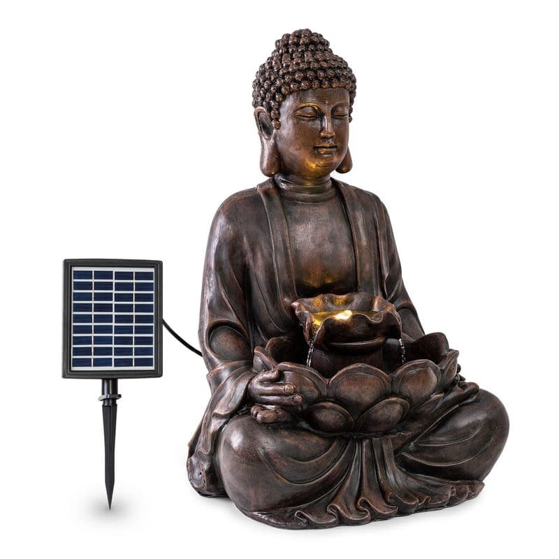 Blumfeldt Dharma, solárna fontána, LED, 48 × 71 × 41 cm (Š × V × H), polyresin