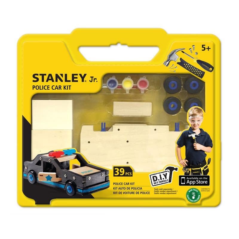 Stanley Jr. OK096-SY Stavebnice, policajné auto, drevo 3