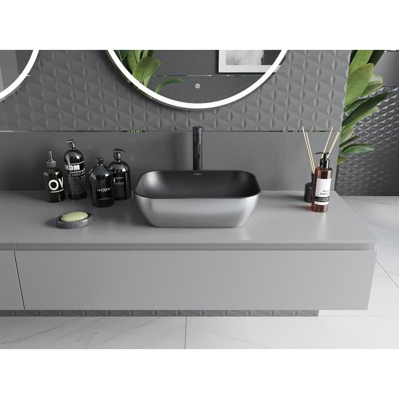 MEXEN - Rita umývadlo na dosku 45 x 32, čierna mat/strieborná 21084574 3