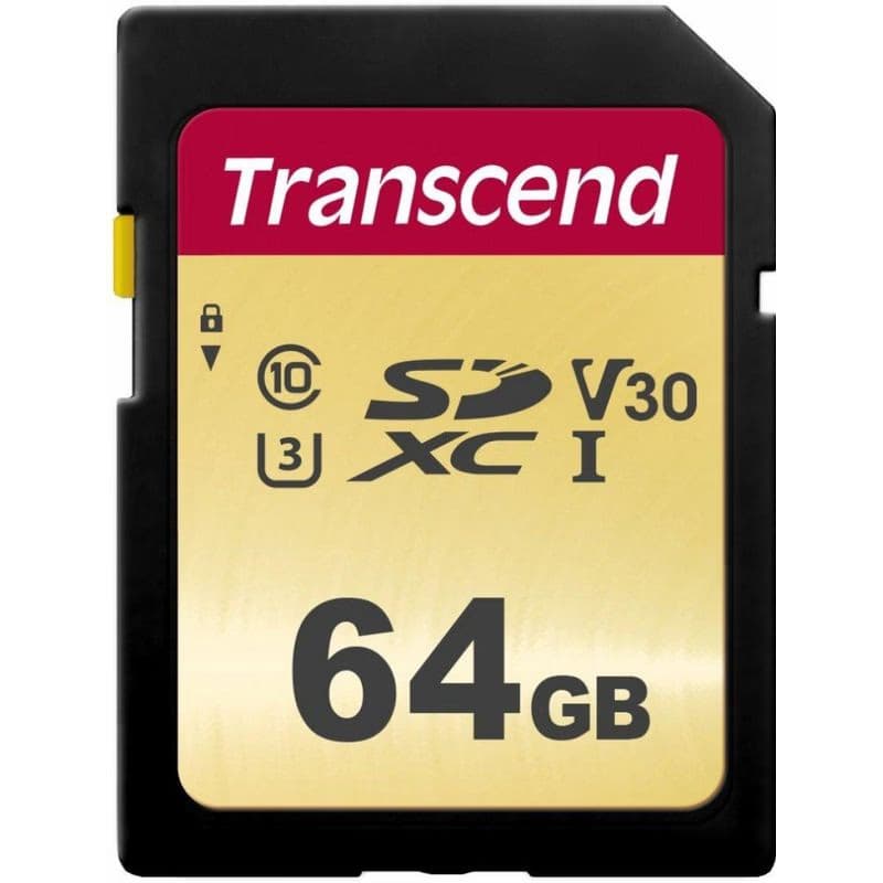 TRANSCEND SDXC karta 64GB 500S, UHS-I U3 V30 (R:95/W:60 MB/s) 4