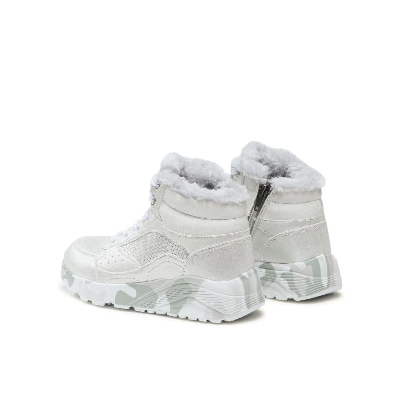 Dievčenské členkové zimné topánky SKECHERS Uno Lite Camo Dazzle silver grey 4