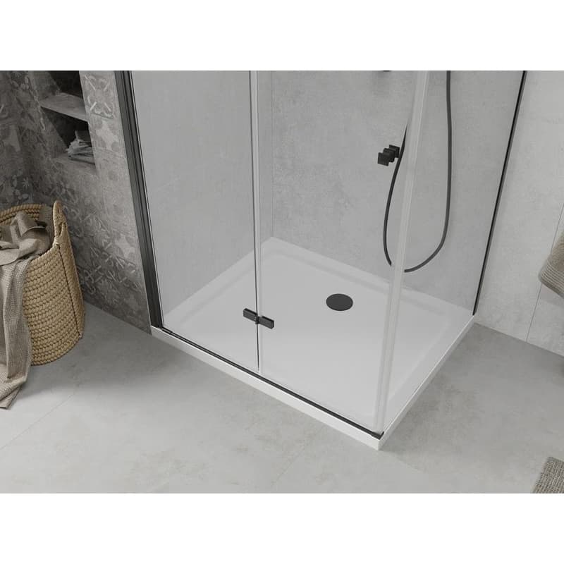 MEXEN/S - Lima sprchovací kút 120x70, transparent, čierna + biela vanička so sifónom 856-120-070-70-00-4010B 5