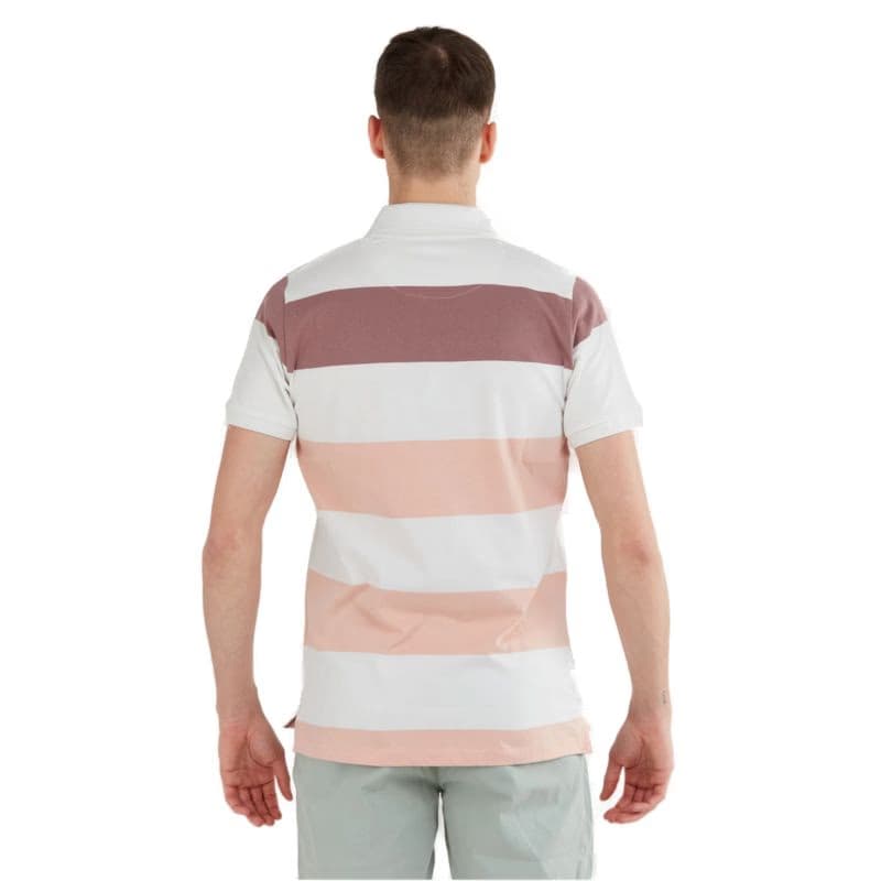 Pánske polo tričko s krátkym rukávom FUNDANGO Incognito Stripe Poloshirt-311-powder stripe 2
