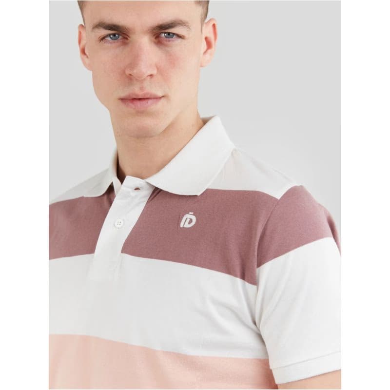 Pánske polo tričko s krátkym rukávom FUNDANGO Incognito Stripe Poloshirt-311-powder stripe 4