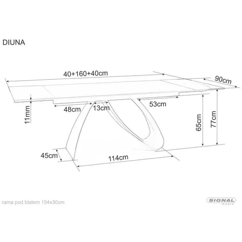 Stôl Diuna Ceramic Ossido Bruno 5