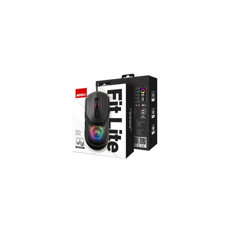 Marvo FIT LITE G1 Myš káblová, sivá, 12000DPI 5