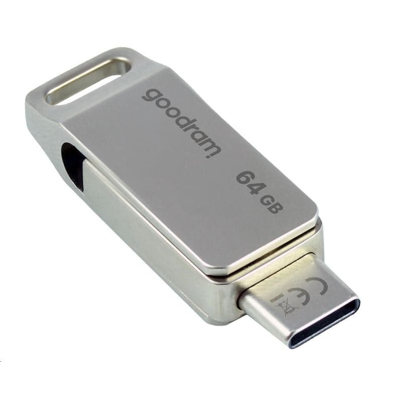 GOODRAM Flash Disk 64GB ODA3, USB 3.2, strieborná