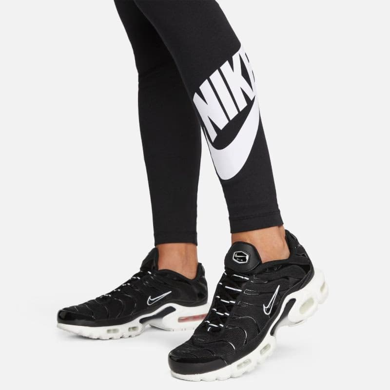 Dámske legíny NIKE W NSW NK CLSC GX HR TIGHT FTRA BLACK WHITE 4
