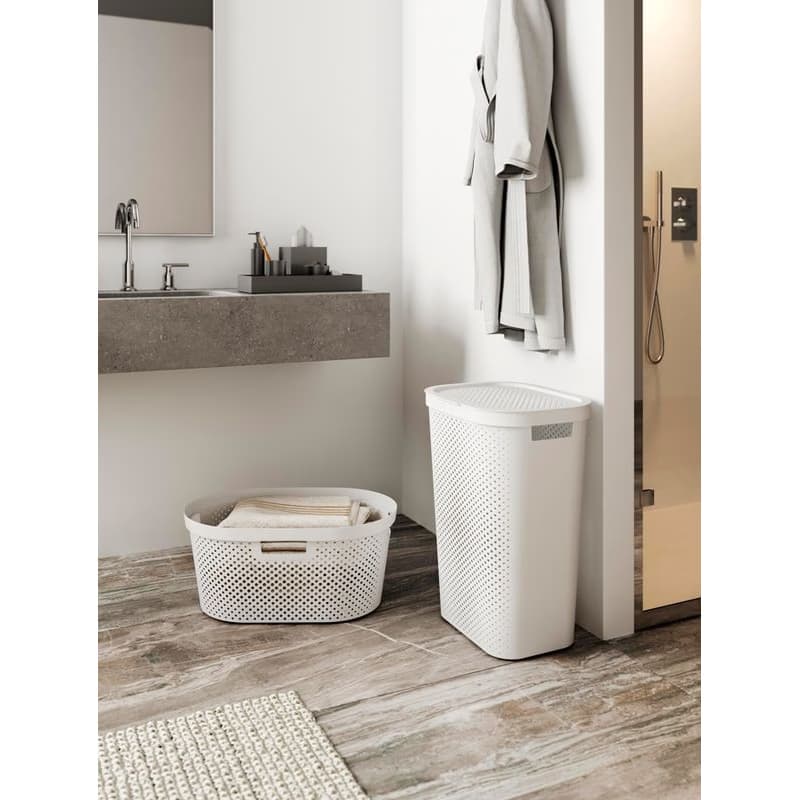 CURVER Kôš na čistú bielizeň INFINITY DOTS 40L | biela 2