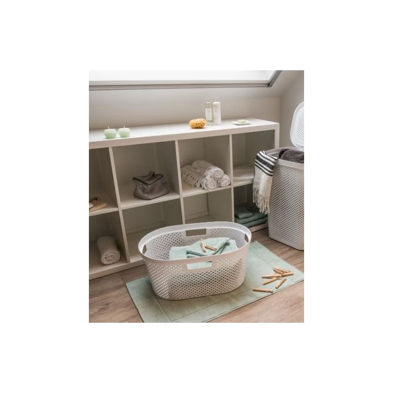 CURVER Kôš na čistú bielizeň INFINITY DOTS 40L | biela 3