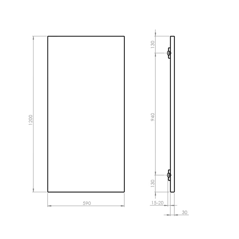 Sapho, ENIS 590 x 1200 mm RH600B 2