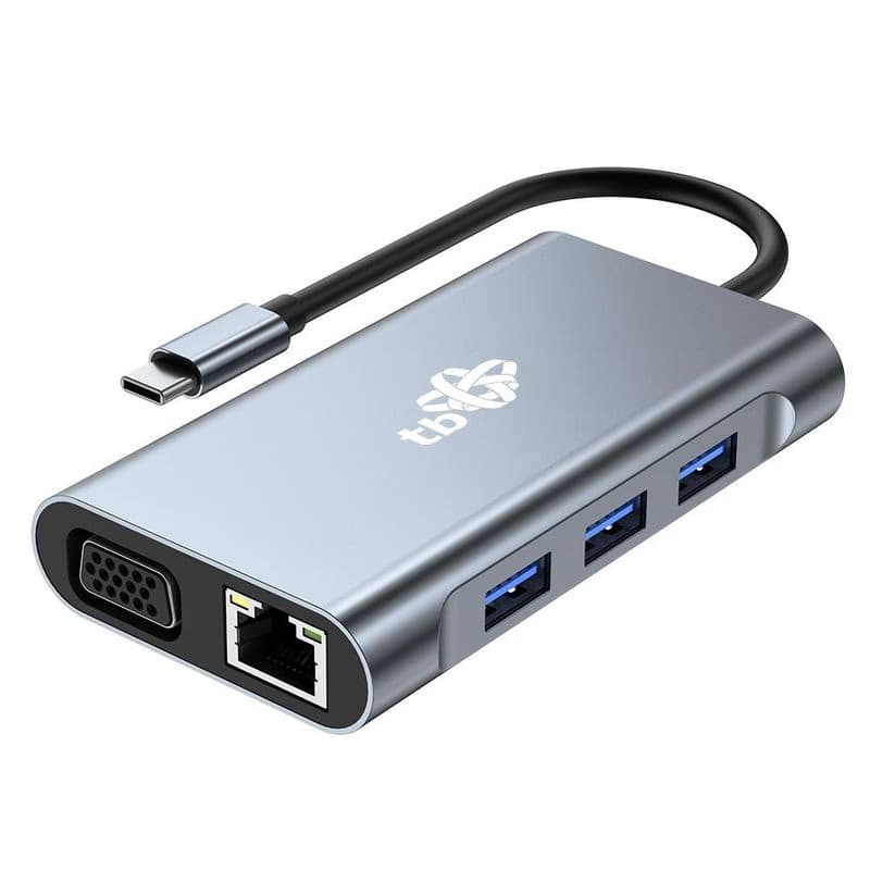 TB Touch USB C 8v1 - 2x HDMI, USB, VGA, RJ45, PD 4