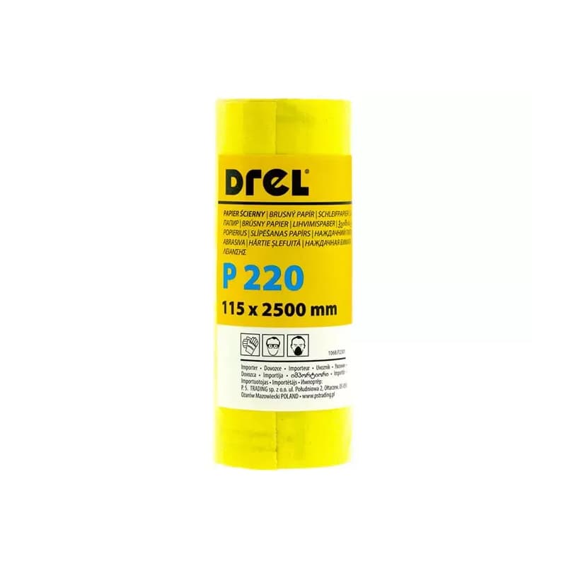 DREL Brúsny papier na kotúči 115mm x 2,5m P220 CON-MRY-1122