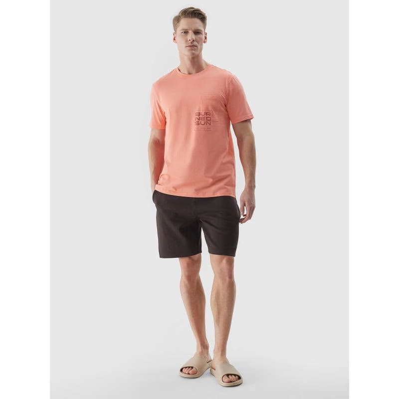 Pánske tričko s krátkym rukávom 4F TSHIRT-WSS24TTSHM1284-64S-SALMON CORAL 3