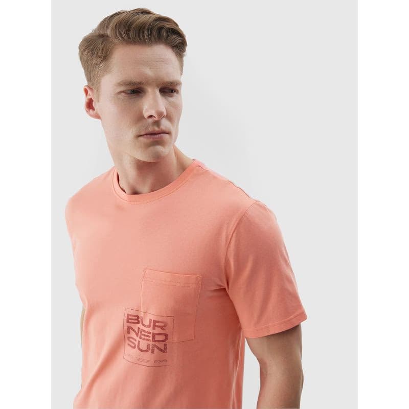 Pánske tričko s krátkym rukávom 4F TSHIRT-WSS24TTSHM1284-64S-SALMON CORAL 4