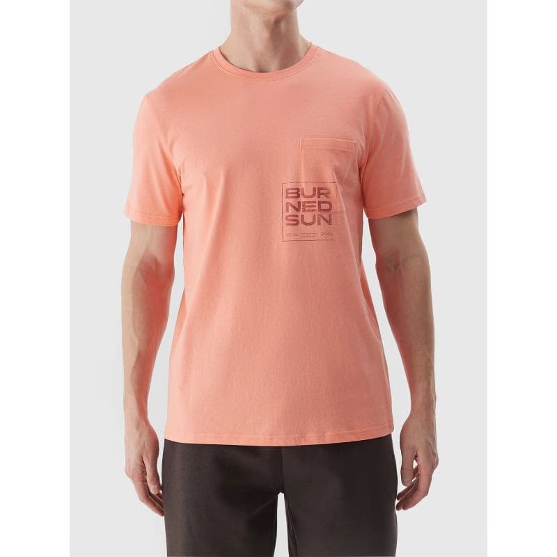 Pánske tričko s krátkym rukávom 4F TSHIRT-WSS24TTSHM1284-64S-SALMON CORAL 5