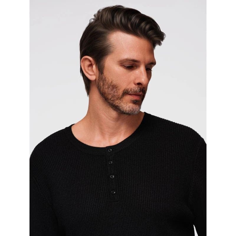 Pánsky sveter OMBRE Sweater OM-SWSW-0182 V-2 black 6