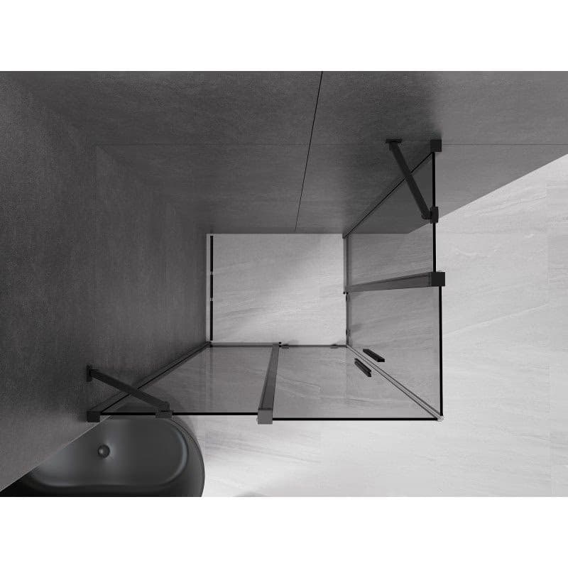 MEXEN/S - Velar Duo sprchovací kút, posuvné dvere 90 x 80, grafit, čierna 871-090-080-42-70 4