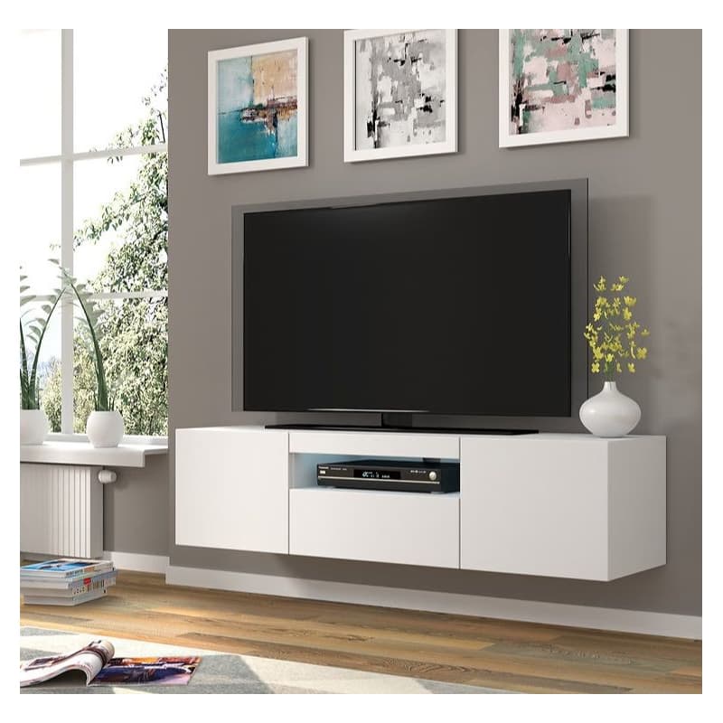 ArtBm TV stolík AURA 150 | biely mat 3