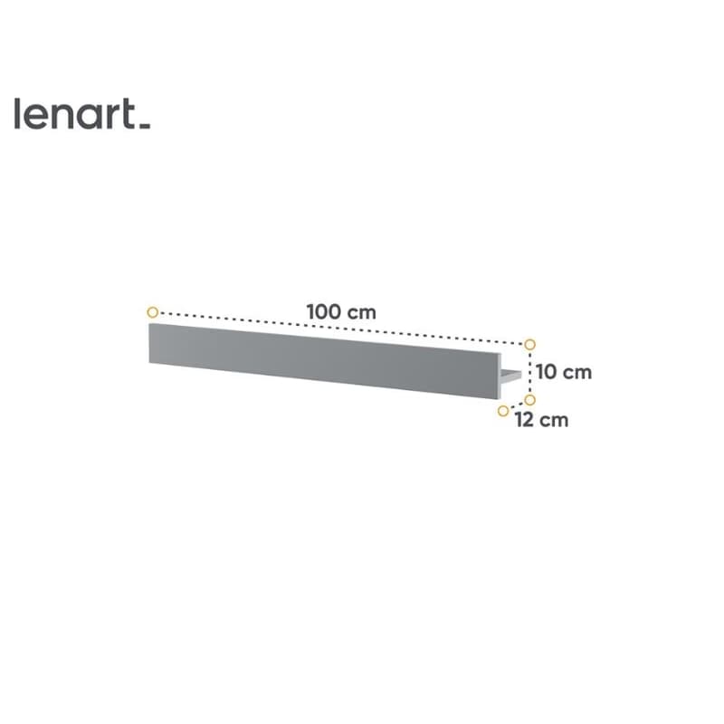 Dig-net nábytok Polica k sklápacej posteli CP-03 Lenart CONCEPT PRO CP-15 | sivá 3