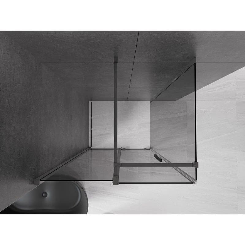 MEXEN/S - Velár sprchovací kút, posuvné dvere 100 x 70, grafit, grafit metal 871-100-070-41-95 6