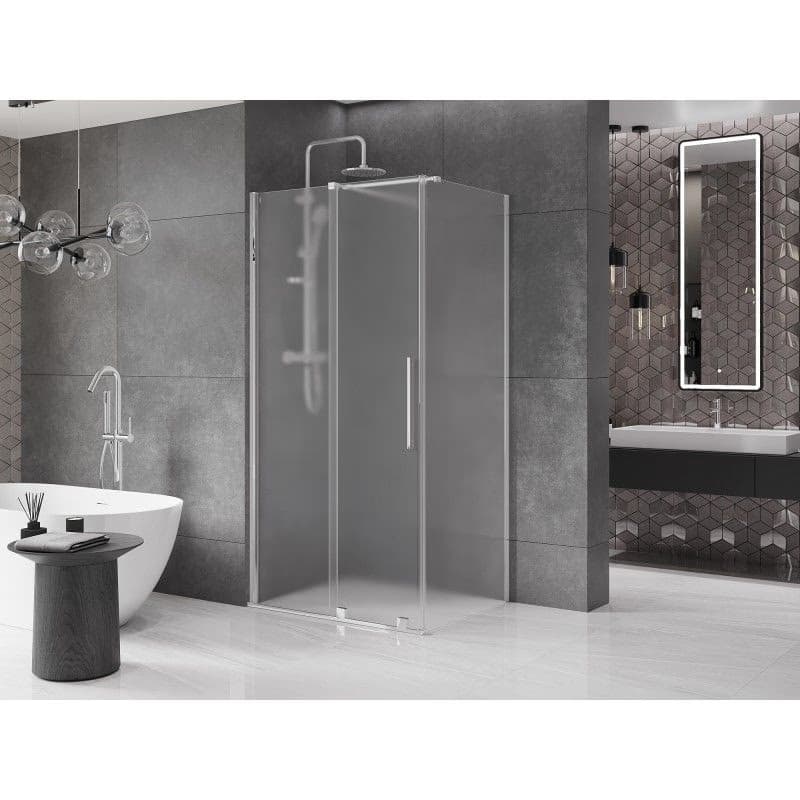 MEXEN/S - Velár sprchovací kút, posuvné dvere 100 x 80, dekor, chróm 871-100-080-31-01 4