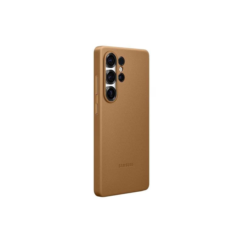 Samsung Ochranný kryt z vegánskej kože pre Galaxy S25 Ultra Brown 2