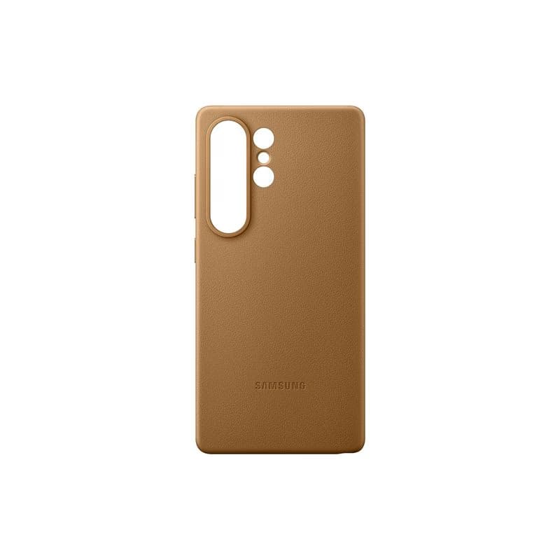 Samsung Ochranný kryt z vegánskej kože pre Galaxy S25 Ultra Brown 3