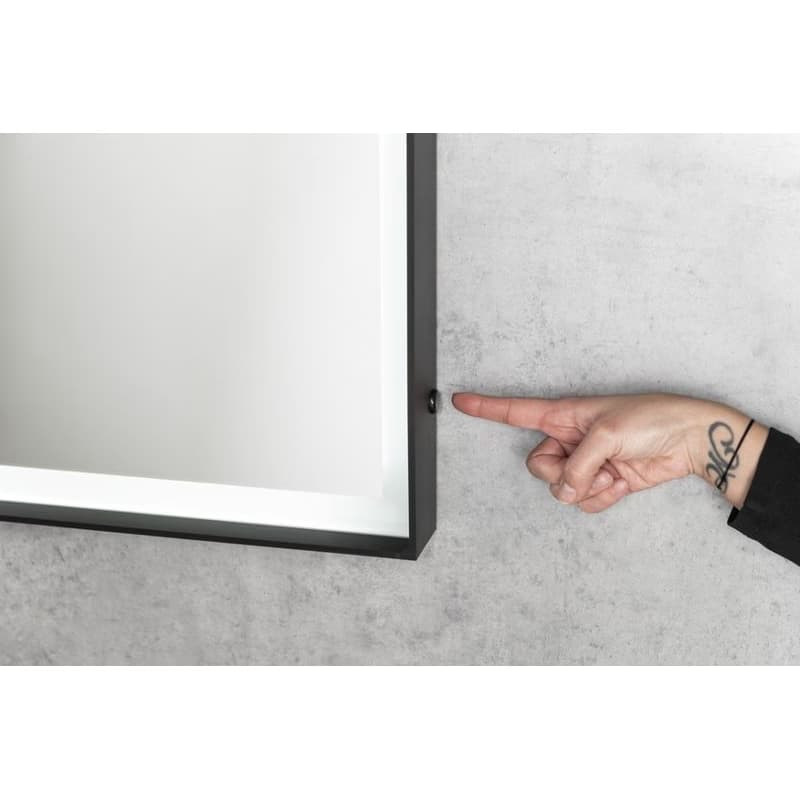 SAPHO - SORT zrkadlo s LED osvetlením 60x80cm, bezdotykový IR senzor, 2700-6500K, čierna mat ST080S 4