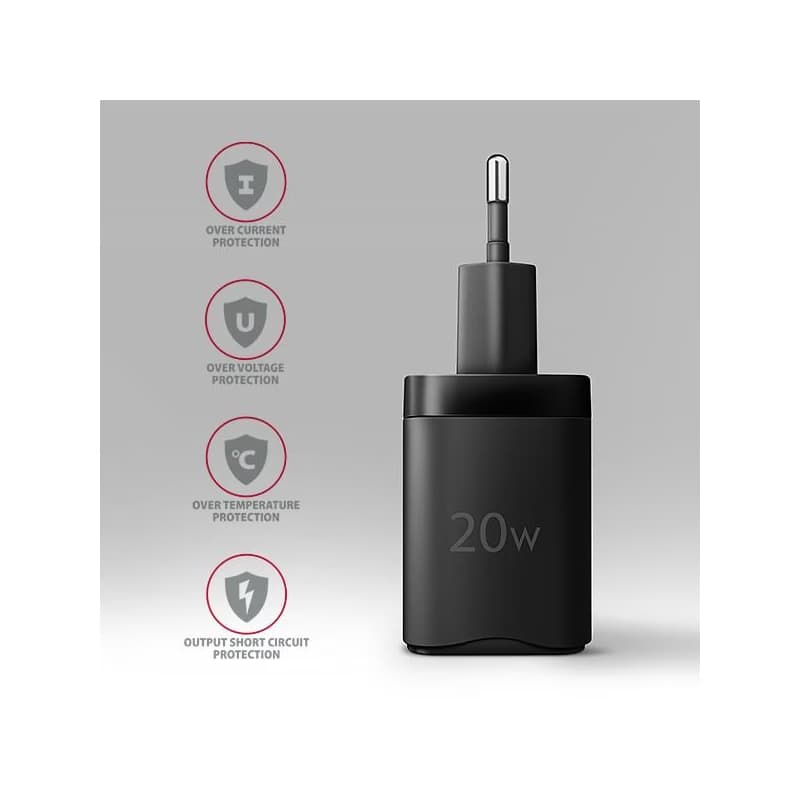 AXAGON ACU-PQ20, nabíjačka do siete 20W, 2x port (USB-A + USB-C), PD3.0/PPS/QC4+/AFC/Apple, čierna 5
